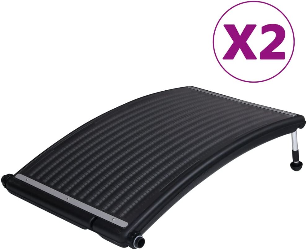 vidaXL Paneles calefactores solares de piscina curvos 2 uds 110x65 cm