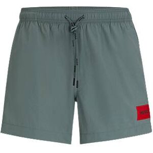 HUGO Quick-dry swim shorts with red logo label