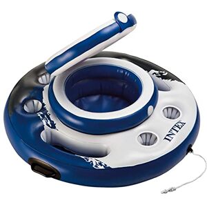 Intex Mega Chill Kühlbox Aufblasbarer Schwimmring Ø 89 cm Blau, Weiß