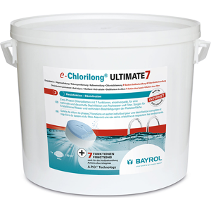 e.Chlorilong Ultimate 7 - 10,2 kg - Bayrol - Chlore, oxygène actif, brome - Publicité