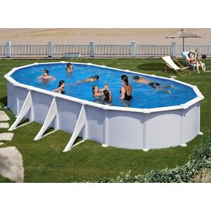 GRE Piscine acier blanc Atlantis ovale 8,15 x 4,90 x 1,32 m - Gré - Publicité