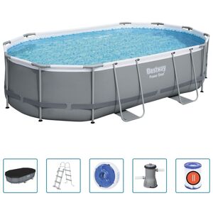 Bestway Ensemble de piscine Power Steel Ovale 488x305x107 cm - Publicité