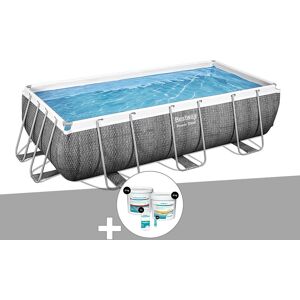 Kit piscine tubulaire rectangulaire Bestway Power Steel 4,04 x 2,01 x 1,00 m + Kit de traitement au chlore - Publicité