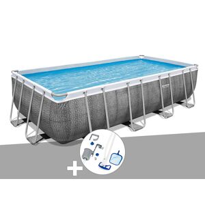 Kit piscine tubulaire rectangulaire Bestway Power Steel 5,49 x 2,74 x 1,22 m + Kit d'entretien Deluxe - Publicité
