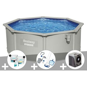 Kit piscine acier ronde Bestway Hydrium 3,60 x 1,20 cm + Kit de traitement au chlore + Kit d'entretien Deluxe + Pompe à chaleur - Publicité