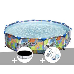 Kit piscine tubulaire Bestway Steel Pro ronde 3,05 x 0,66 m + Bâche de protection + Kit d'entretien - Publicité