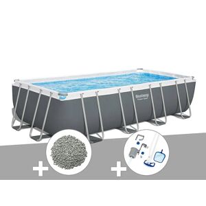 Kit piscine tubulaire Bestway Power Steel rectangulaire 5,49 x 2,74 x 1,22 m + 10 kg de zéolite + Kit d'entretien - Publicité