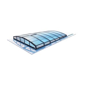 altanka Abri de piscine Skyline pour les modeles 7,20x4,20 m - BAS58, BAS758 - polycarbonate alveolaire 8 mm - Couleur Ral7016 Graphite