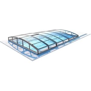 altanka Abri de piscine Skyline - 6,47x3,50 m - polycarbonate massif 3 mm - Couleur Ral7037 Gris