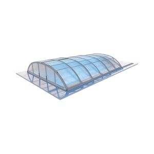 altanka Abri de piscine Skyline pour les modeles 6,20x4,10 m - BAS88, BAS788 - polycarbonate alveolaire 8 mm - Couleur Ral7037 Gris