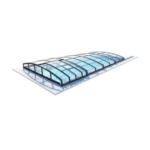 altanka Abri de piscine Skyline - 8,61x4,20 m - polycarbonate alveolaire 8 mm - Couleur Ral7016 Graphite