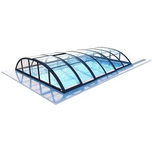 altanka Abri de piscine Horizon pour les modeles 7,20x4,20 m - BAS58, BAS758 - polycarbonate massif 3 mm - Couleur Ral7016 Graphite