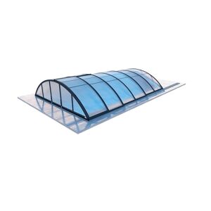 altanka Abri de piscine Orbit - 6,47x3,50 m - polycarbonate alveolaire 8 mm - Couleur Ral7016 Graphite