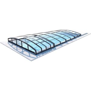 altanka Abri de piscine Skyline - 8,61x4,20 m - polycarbonate massif 3 mm - Couleur Ral7016 Graphite