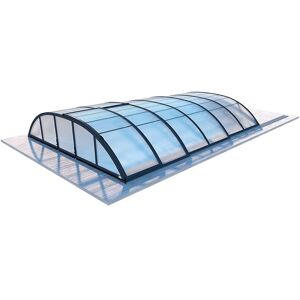 altanka Abri de piscine Horizon - 8,61x4,62 m - polycarbonate alveolaire 8 mm - Couleur Ral7016 Graphite