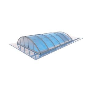 altanka Abri de piscine Orbit - 6,47x3,50 m - polycarbonate alveolaire 8 mm - Couleur Ral7037 Gris