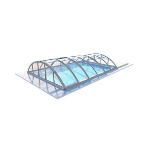 altanka Abri de piscine Orbit - 6,47x3,50 m - polycarbonate massif 3 mm - Couleur Ral7037 Gris