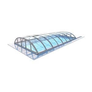 altanka Abri de piscine Horizon - 8,61x4,62 m - polycarbonate massif 3 mm - Couleur Ral7037 Gris