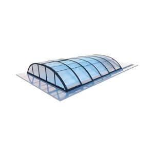 altanka Abri de piscine Horizon - 6,47x3,50 m - polycarbonate alveolaire 8 mm - Couleur Ral7016 Graphite