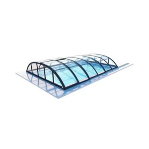altanka Abri de piscine Horizon pour les modeles 5x3 m - BAS86, BAS786 - polycarbonate massif 3 mm - Couleur Ral7016 Graphite