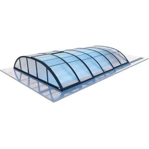 altanka Abri de piscine Horizon pour les modeles 6,20x3 m - BAS87, BAS787 - polycarbonate alveolaire 8 mm - Couleur Ral7016 Graphite