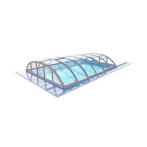 altanka Abri de piscine Horizon - 6,47x3,50 m - polycarbonate massif 3 mm - Couleur Ral7037 Gris