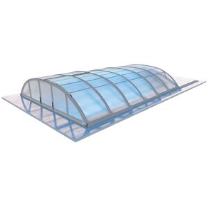 altanka Abri de piscine Horizon - 6,47x3,50 m - polycarbonate alveolaire 8 mm - Couleur Ral7037 Gris