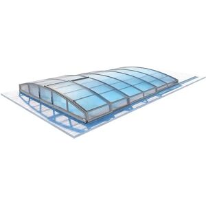 altanka Abri de piscine Skyline - 6,47x3,50 m - polycarbonate alveolaire 8 mm - Couleur Ral7037 Gris