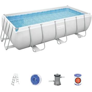 BESTWAY Piscine tubulaire Power Steel - Rectangulaire - L404xH100xP201cm - Publicité