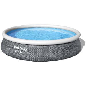 BESTWAY Piscine autoportante Fast Set - Ronde - D396x76cm - Publicité