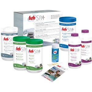 Kit complet de traitement hth Spa au chlore 5,6 kg + 2 l