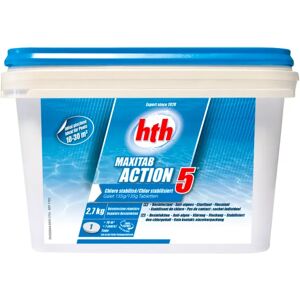 Chlore stabilisé hth® MAXITAB Action 5 - Galets 135g - 2,7 kg 2,7 kg - Publicité