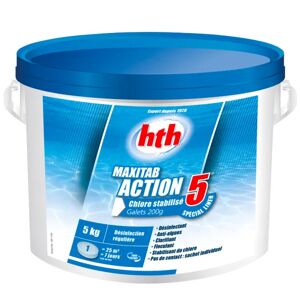 Chlore multiaction HTH MAXITAB Action 5 Special liner galets 200 g. - 5 kg 5 kg