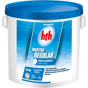 Chlore stabilise desinfection reguliere hth® MAXITAB Regular galets 500 g. - 10kg 10 kg