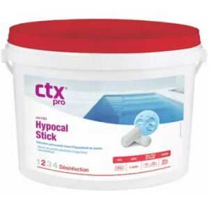 Chlore non stabilise (hypochlorite de calcium) Hypocal CTX 123 - Sticks 300 g / 4,8 kg 300g