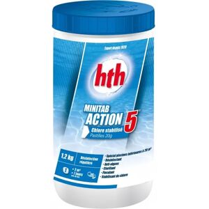 Chlore multifonction hth® MINITAB Action 5 Pastilles 20g - 1,2kg 1,2 kg