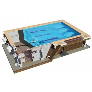 Kit structure Piscine rectangulaire en blocs polystyrene de 1 M Styrobloc