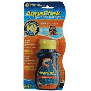 Boîte de 50 bandelettes de test Aquachek orange 3-en-1 - Publicité