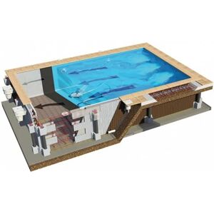 EASYSELECT Kit structure Piscine rectangulaire blocs polystyrene de 1,25 metre, haute densite 30 G/L, STYROPRO