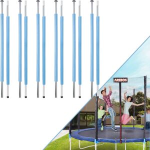 Trampoline Set de barres 6x 209cm Pièces de rechange pour trampoline - argent / bleu - Arebos - Publicité