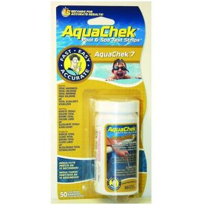 Aquachek - Bandelettes piscine 7 Brome/Chlore/Alk/Cya - x 50 - Publicité