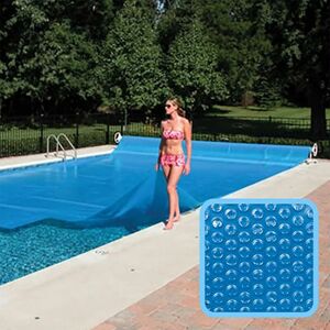 Bâche à bulles 3 m x 12 m pour piscine - 300 microns - Bleu Linxor Bleu - Publicité