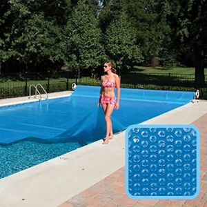 Bâche à bulles 4 m x 9 m pour piscine - 300 microns - Bleu Linxor - Publicité