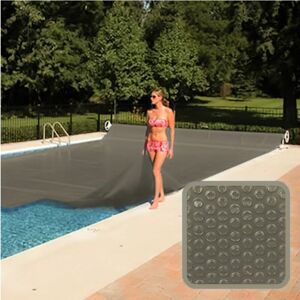 Bâche à bulles 3 m x 7 m pour piscine - 300 microns - Gris - Linxor - Publicité