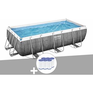 Kit piscine tubulaire rectangulaire Bestway Power Steel 4,04 x 2,01 x 1,00 m + 6 cartouches de filtration - Publicité