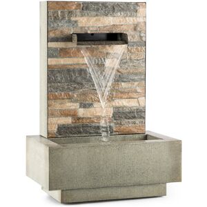 - feldt Watergate Grey Edition - Fontaine de jardin décorative , Intérieur et extérieur , Circulation de 1000 L/h , Pompe de 15 w , Métal