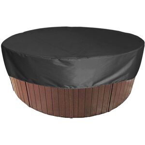 AIDUCHO Couverture De Piscine Ronde Couverture Solaire De Piscine, Protection Uv Et Couverture De Protection Spa Étanche, Baignoire Spa Extérieure-Noir - Publicité