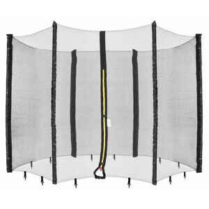 AREBOS Filet de sécurité trampoline Ø 305 cm 6 piquets Résistant aux UV, aux intempéries, à mailles serrées, verrouillable - noir - Publicité