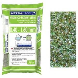 ASTRALPOOL Granule de verre éco filtrant de 0.4 À 1.60 mm, sac de 25 kg Astral Piscine - Publicité