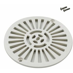 Grille bonde de fond ronde avec vis pour piscine liner - Diam 17,7 cm - Blanc Astral Blanc - Publicité